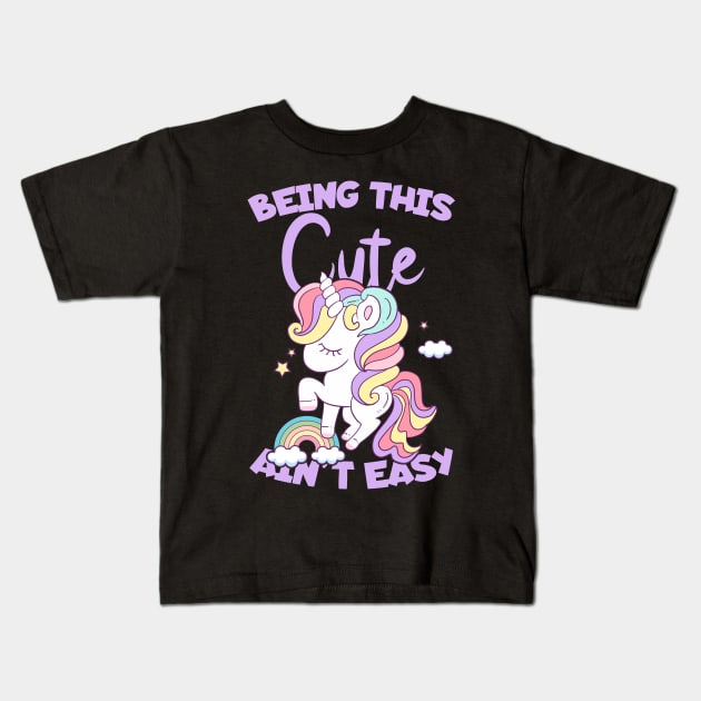 Sweet unicorn Kids T-Shirt by Mesyo